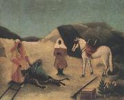 Henri Rousseau The Tiger Hunt oil painting